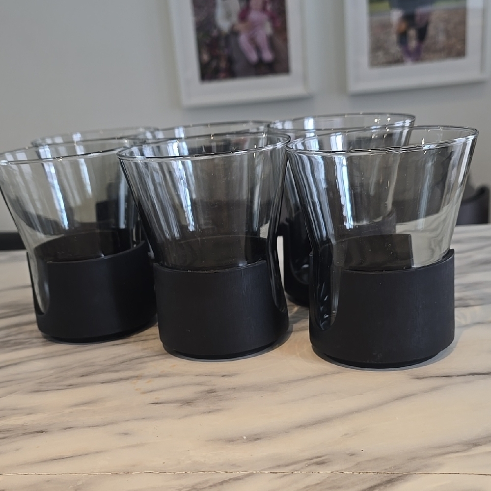 Set of 6 Vintage Corning Snap Glass 8 Ounce Tumblers - 1970’s Mid Century Barwar